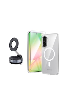 Teleplus Samsung Uyumlu Galaxy S26 Plus Kılıf Grade Drop 3-1 Kombin Set Kapak Şeffaf