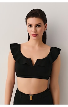 Suwen Volanlı Bralet Bikini Üst Sbn26400012 Siyah Suwen Volanlı Bralet Bikini Üst Sbn26400012 Siyah
