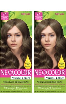 Neva Color Natural Color Saç Boyası 7.1 Küllü Kumral 2'li Set Neva Color Natural Color Saç Boyası 7.1 Küllü Kumral 2'li Set