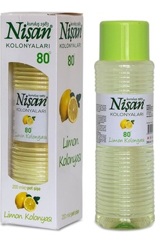 Nişan 80 Derece Limon Kolonyası 200 ML Nişan 80 Derece Limon Kolonyası 200 ML