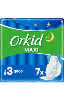 Orkid Maxi Gece Hijyenik Ped 7'li Orkid Maxi Gece Hijyenik Ped 7'li