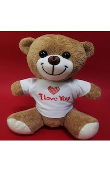 I Love You Tişörtlü Ayı Çok Renkli I Love You Tişörtlü Ayı Çok Renkli