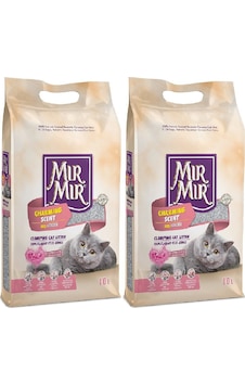 Mır Mır Bebek Pudrası Kokulu Bentonit Kedi Kumu 2 x 10 L Mır Mır Bebek Pudrası Kokulu Bentonit Kedi Kumu 2 x 10 L