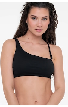 Calvin Klein One Shoulder Bralett Siyah Kadın Bikini Üstü Calvin Klein One Shoulder Bralett Siyah Kadın Bikini Üstü