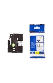 Brother Tze-Fx231 12 Mm Beyazı Üzeri Siyah Esnek Laminasyonlu Eti
