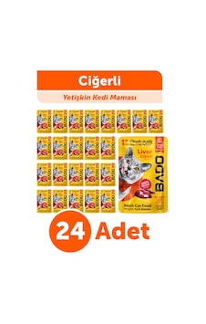 Bado Yetişkin Yaş Kedi Maması Ciğerli 85gr 24'lü