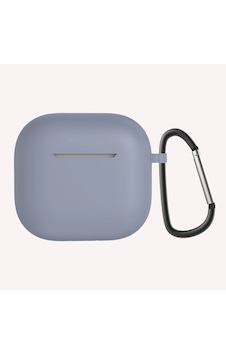 Apple Uyumlu AirPods 4 Zore Standart Silikon Kılıf Lavendery Gray