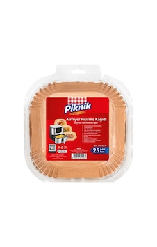 Piknik Airfryer Pişirme Kağıdı Kare 25'li Kahve Rengi Piknik Airfryer Pişirme Kağıdı Kare 25'li Kahve Rengi