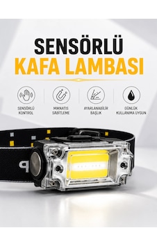 Mey Najmaddin Sensör Kontrollü Şarjlı Beyaz Led Kafa Lambası Ve El Feneri Najmaddin ANTRASİT Mey Najmaddin Sensör Kontrollü Şarjlı Beyaz Led Kafa Lambası Ve El Feneri Najmaddin ANTRASİT