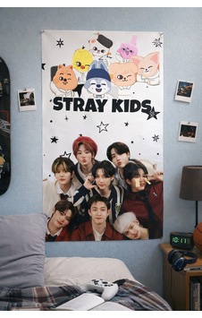Owl Bag Stray Kids Poster Desenli Tasarım Duvar Halısı Owl Bag Stray Kids Poster Desenli Tasarım Duvar Halısı