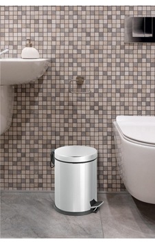 Pedallı Banyo Ve Tuvalet Çöp Kovası 5 Lt. Metalik Pedallı Banyo Ve Tuvalet Çöp Kovası 5 Lt. Metalik