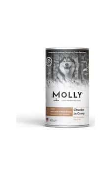 Molly Sos İçinde Parça Kuzu Etli Ve Tatlı Patatesli Yetişkin Köpek Konservesi 400 Gr Molly Sos İçinde Parça Kuzu Etli Ve Tatlı Patatesli Yetişkin Köpek Konservesi 400 Gr