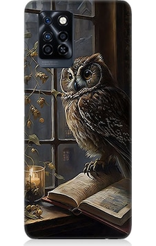 İnfinix Note 10 Pro Uyumlu Baykuş Ve Kitap Desenli Silikon Kılıf İnfinix Note 10 Pro Uyumlu Baykuş Ve Kitap Desenli Silikon Kılıf