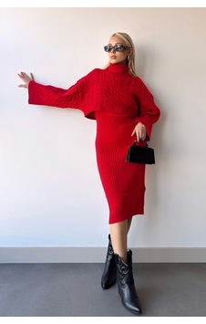 Flex Fashıon Boğazlı Kırmızı Saç Örgü Motifli Crop Kazak Ve Triko Elbise Takım Kırmızı - 612102340 Kırmızı - 612102340 Kırmızı Flex Fashıon Boğazlı Kırmızı Saç Örgü Motifli Crop Kazak Ve Triko Elbise Takım Kırmızı - 612102340 Kırmızı - 612102340 Kırmızı