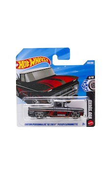 Hot Wheels Custom '62 Chevy Pickup - Rod Squad Siyah-kırmızı 1/64 Diecast Model Araba Çok Renkli Hot Wheels Custom '62 Chevy Pickup - Rod Squad Siyah-kırmızı 1/64 Diecast Model Araba Çok Renkli