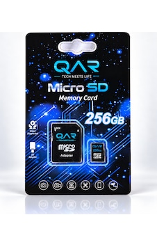 Qar Microsdxc Hafıza Kartı 256 Gb, Sd Adaptörlü, U1 Class 10, 100 Mb/s Qar Microsdxc Hafıza Kartı 256 Gb, Sd Adaptörlü, U1 Class 10, 100 Mb/s