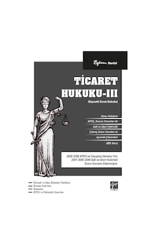Reform Serisi Ticaret Hukuku - III (Kıymetli Evrak Hukuku) / K... Reform Serisi Ticaret Hukuku - III (Kıymetli Evrak Hukuku) / K...