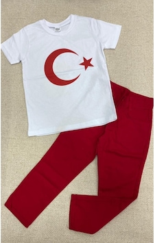 Nacar Store Erkek Çocuk 23 Nisan 19mayıs 29ekim Gösteri Kostüm Ayyıldız T-shırt & Pantolon Takım Kırmızı Nacar Store Erkek Çocuk 23 Nisan 19mayıs 29ekim Gösteri Kostüm Ayyıldız T-shırt & Pantolon Takım Kırmızı