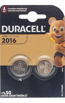 DURACELL CR2016 LİTYUM PİL 2Lİ PAKET DURACELL CR2016 LİTYUM PİL 2Lİ PAKET