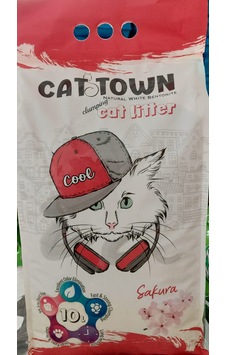 Cat Town Sakura Kokulu İnce Bentonit Kedi Kumu 10 L Cat Town Sakura Kokulu İnce Bentonit Kedi Kumu 10 L