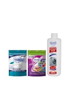 Ersağ Renkli + Beyaz Çamaşır Yıkama Tozu 2 x 1 KG + Çamaşır Aktif 1 L