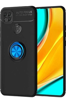 Xiaomi Redmi 9c Kılıf Zore Ravel Silikon Kapak Siyah-Mavi Xiaomi Redmi 9c Kılıf Zore Ravel Silikon Kapak Siyah-Mavi