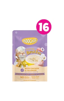 Moochıe Tavuklu ve Kalamarlı Yetişkin Kedi Çorbası 16 x 40 G Moochıe Tavuklu ve Kalamarlı Yetişkin Kedi Çorbası 16 x 40 G