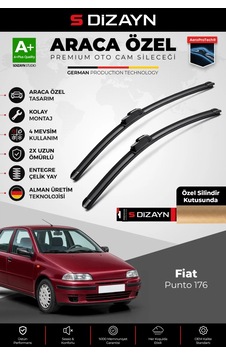 S-dizayn Fiat Punto 176 Ön Cam Silecek Seti 1993-1999 Premium Araca Özel 60-40 Cm A+ Kalite Aocs-173