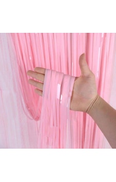 Büro Ev Ofis Etkinik Dekoru İçin 1x2mt Soft Pembe Püskül Parti Kapı Perdesi Diğer Büro Ev Ofis Etkinik Dekoru İçin 1x2mt Soft Pembe Püskül Parti Kapı Perdesi Diğer