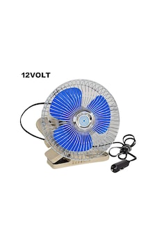 Beyaztuning 12 Volt Mandallı 6Inç Araç Içi Fan Oto Vantilatör Beyaztuning 12 Volt Mandallı 6Inç Araç Içi Fan Oto Vantilatör