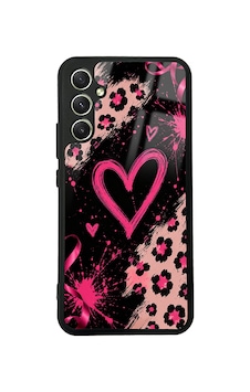 Samsung Galaxy Uyumlu A34 Kılıf Kamera Korumalı Desenli Zore Lusi Kapak - Pembe Kalp Samsung Galaxy Uyumlu A34 Kılıf Kamera Korumalı Desenli Zore Lusi Kapak - Pembe Kalp
