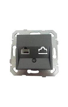 NETELSAN BYOBU NUMERİS TELEFON PRİZİ (RJ 11)MEKANİK + KAPAK FÜME NETELSAN BYOBU NUMERİS TELEFON PRİZİ (RJ 11)MEKANİK + KAPAK FÜME