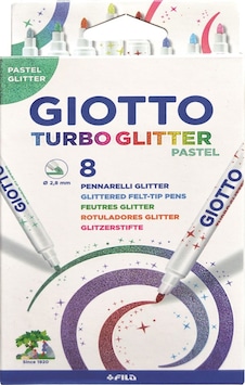Giotto Turbo Glitter 8'Li Pastel Renkler Marker Kalem Set F426300 Giotto Turbo Glitter 8'Li Pastel Renkler Marker Kalem Set F426300