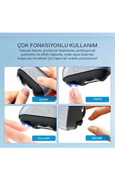 Auhma Anc-02 4in1 Elektrikli Tırnak Törpüleme Ve Kesme Makası Otomatik Tırnak Makinesi