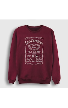 Presmono Unisex Old Led Zeppelin Sweatshirt Bordo Presmono Unisex Old Led Zeppelin Sweatshirt Bordo