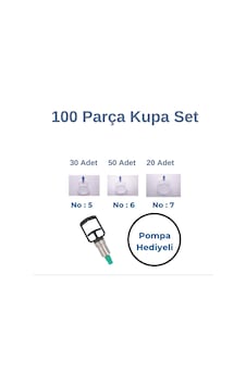Kupasan Hacamat Kupası Seti 100'lü Kupasan Hacamat Kupası Seti 100'lü