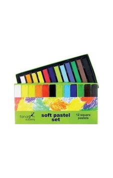 Academy Toz Pastel Seti 12 Renk Çok Renkli