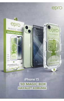 Epro Apple iPhone Uyumlu 15 5d Magic Box Hayalet Koruma Tam Kapsama Ekran Koruyucu Epro Apple iPhone Uyumlu 15 5d Magic Box Hayalet Koruma Tam Kapsama Ekran Koruyucu