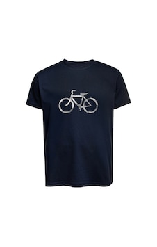 Baranışık Özel Tasarım Türk Bayrağı Baskılı Tshirt - %100 Pamuk Penye Süprem Sıfır Yaka Unisex Lacivert