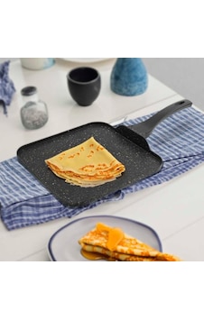 Kitchenboost Eda Granit Kare Döküm Krep Tava 26 Cm Pankek Krep Omlet Sahan Tavası Çok Renkli