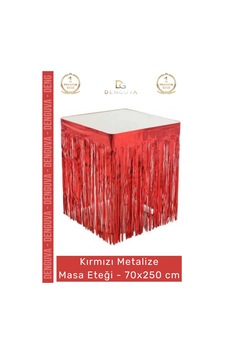 Masaeteği Kaliteli Parti Malzemesi Püsküllü Şık Dekoratif 70x250 Cm Metalize Masa Eteği Kırmızı Çok Renkli Masaeteği Kaliteli Parti Malzemesi Püsküllü Şık Dekoratif 70x250 Cm Metalize Masa Eteği Kırmızı Çok Renkli