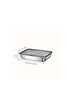 304 Kalite Paslanmaz Çelik Fırın Ve Saklama Kabı - 25x20x5 Cm Sızdırmaz Kapaklı Çelik Tepsi Bölmesi 304 Kalite Paslanmaz Çelik Fırın Ve Saklama Kabı - 25x20x5 Cm Sızdırmaz Kapaklı Çelik Tepsi Bölmesi