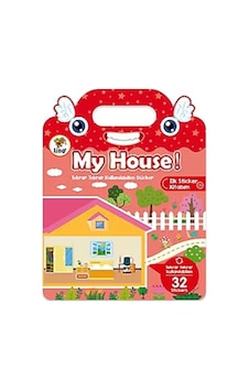 Lino My House Tekrar Tekrar Kullanılabilen İlk Sticker Kitabım Kırmızı - Sarı
