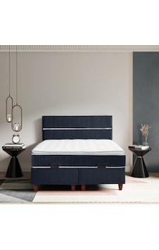Çift Kişilik Stil Lacivert Yatak Baza Başlık Seti 3 Ü Bir Arada Konuma Özel Teslimat 140 x 190 CM Çift Kişilik Stil Lacivert Yatak Baza Başlık Seti 3 Ü Bir Arada Konuma Özel Teslimat 140 x 190 CM