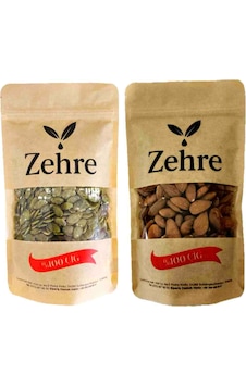 2'li Avantaj Paketi - Çiğ Badem Içi 250 Gr + Çiğ Kabak Çekirdeği 250 Gr 500  G