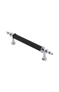 10 Adet Krom - Siyah Boru Kulp 9.6cm 5468 Çok Renkli