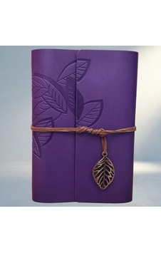 Şık Yaprak Desenli Deri Defter Mor Renkli Ajanda 103 Ivory Şık Yaprak Desenli Deri Defter Mor Renkli Ajanda 103 Ivory