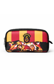Galatasaray Lisanslı Aslan Gözü Desenli Çift Bölmeli Kalemlik - Rubber Logolu Su İtici Kumaşlı Kalem Kutusu Sarı - Kırmızı Galatasaray Lisanslı Aslan Gözü Desenli Çift Bölmeli Kalemlik - Rubber Logolu Su İtici Kumaşlı Kalem Kutusu Sarı - Kırmızı
