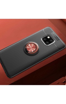 Huawei Mate 20 Pro Kılıf Zore Ravel Silikon Kapak Siyah-Rose Gold Huawei Mate 20 Pro Kılıf Zore Ravel Silikon Kapak Siyah-Rose Gold