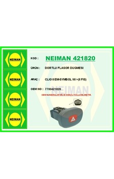 Bescher Dortlu Flasor Dugmesı Clıo Iı Em-symbol 98 8 Fıs Neıman 421820 7700421820 Bescher Dortlu Flasor Dugmesı Clıo Iı Em-symbol 98 8 Fıs Neıman 421820 7700421820